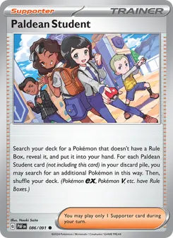 Paldean Student, Paldean Fates, no. 086