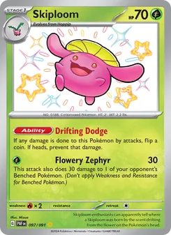 Skiploom, Paldean Fates, no. 097