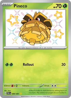 Pineco, Paldean Fates, no. 099