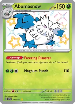 Abomasnow, Paldean Fates, no. 101