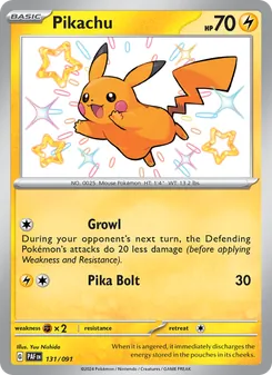 Pikachu, Paldean Fates, no. 131