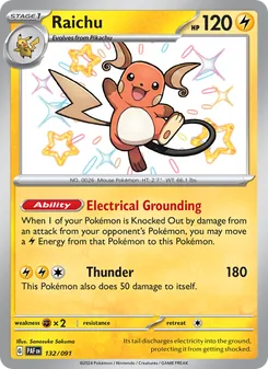 Raichu, Paldean Fates, no. 132