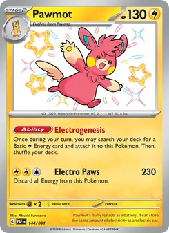 Pawmot, Paldean Fates, no. 144