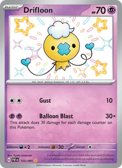 Drifloon, Paldean Fates, no. 155