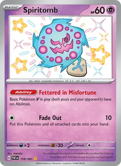 Spiritomb, Paldean Fates, no. 158