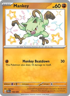 Mankey, Paldean Fates, no. 169