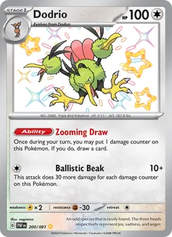 Dodrio, Paldean Fates, no. 200