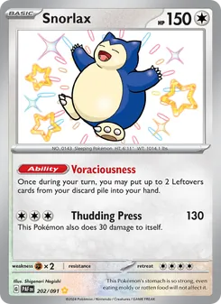 Snorlax, Paldean Fates, no. 202