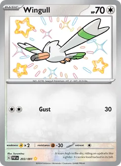 Wingull, Paldean Fates, no. 203