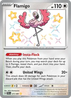 Flamigo, Paldean Fates, no. 211