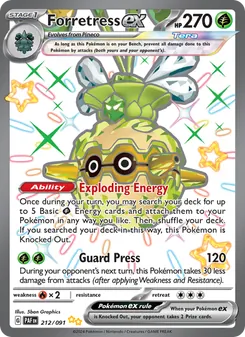 Forretress ex, Paldean Fates, no. 212