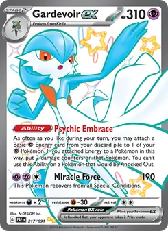 Gardevoir ex, Paldean Fates, no. 217