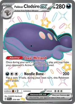 Paldean Clodsire ex, Paldean Fates, no. 219