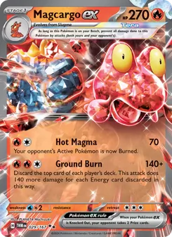 Magcargo ex, Twilight Masquerade, no. 029