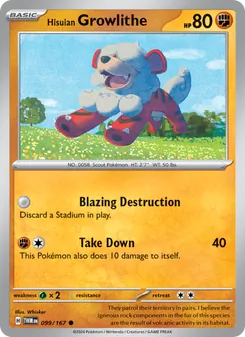 Hisuian Growlithe, Twilight Masquerade, no. 099