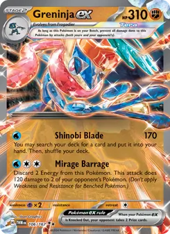 Greninja ex, Twilight Masquerade, no. 106