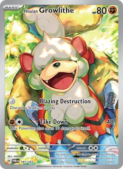 Hisuian Growlithe, Twilight Masquerade, no. 181