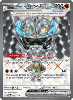 Cornerstone Mask Ogerpon ex, Twilight Masquerade, no. 199