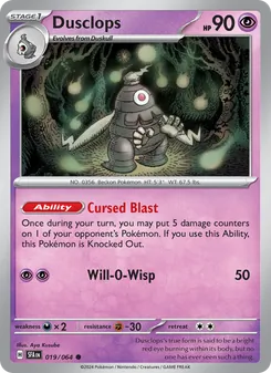 Dusclops, Shrouded Fable, no. 019
