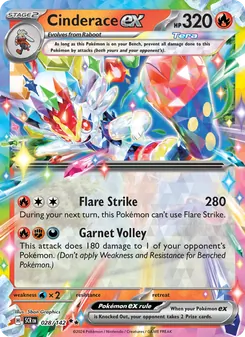 Cinderace ex, Stellar Crown, no. 028