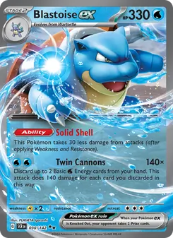 Blastoise ex, Stellar Crown, no. 030