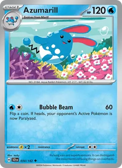 Azumarill, Stellar Crown, no. 034