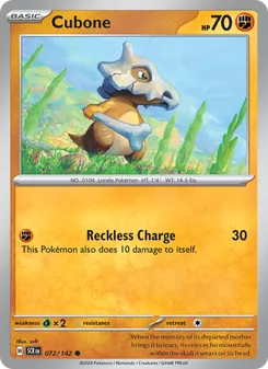 Cubone, Stellar Crown, no. 072
