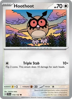 Hoothoot, Stellar Crown, no. 114