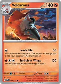 Volcarona, Surging Sparks, no. 025