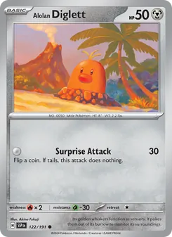 Alolan Diglett, Surging Sparks, no. 122