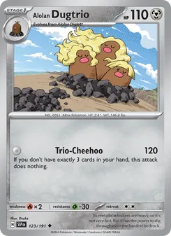 Alolan Dugtrio, Surging Sparks, no. 123
