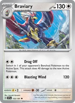 Braviary, Surging Sparks, no. 153