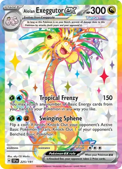 Alolan Exeggutor ex, Surging Sparks, no. 225