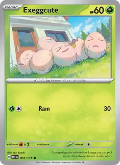Exeggcute, Prismatic Evolutions, no. 001