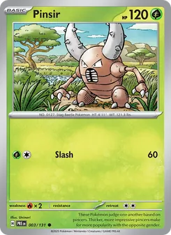 Pinsir, Prismatic Evolutions, no. 003