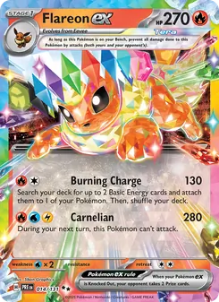 Flareon ex, Prismatic Evolutions, no. 014
