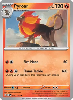 Pyroar, Prismatic Evolutions, no. 016