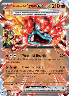 Hearthflame Mask Ogerpon ex, Prismatic Evolutions, no. 017