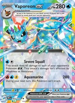 Vaporeon ex, Prismatic Evolutions, no. 023