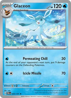 Glaceon, Prismatic Evolutions, no. 025