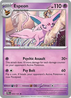 Espeon, Prismatic Evolutions, no. 033