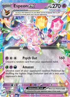 Espeon ex, Prismatic Evolutions, no. 034