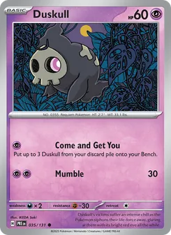 Duskull, Prismatic Evolutions, no. 035