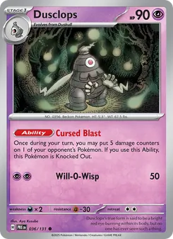 Dusclops, Prismatic Evolutions, no. 036