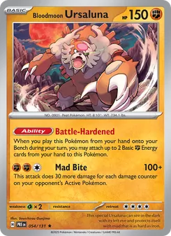 Bloodmoon Ursaluna, Prismatic Evolutions, no. 054