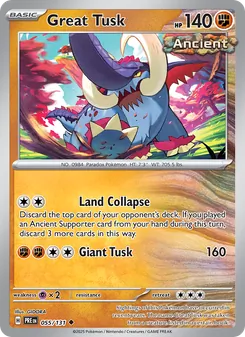 Great Tusk, Prismatic Evolutions, no. 055