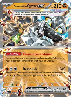 Cornerstone Mask Ogerpon ex, Prismatic Evolutions, no. 058