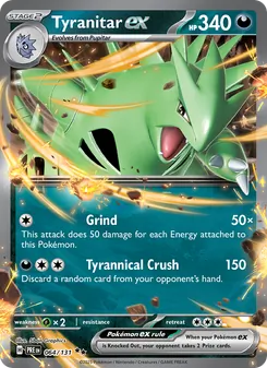 Tyranitar ex, Prismatic Evolutions, no. 064