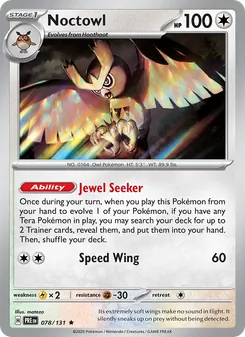 Noctowl, Prismatic Evolutions, no. 078