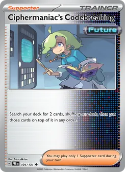 Ciphermaniac's Codebreaking, Prismatic Evolutions, no. 104